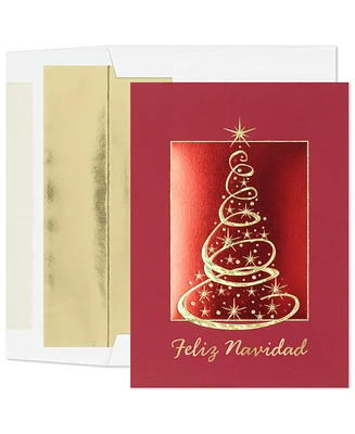 Masterpiece Studios Single Tree Feliz Navidad Holiday Boxed Cards