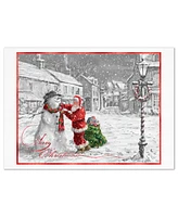 Masterpiece Studios Santa Snowman Holiday Boxed Cards