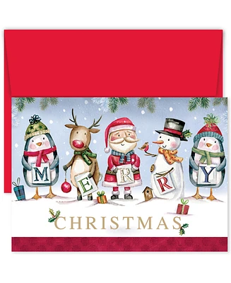 Masterpiece Studios Santa And Friends Christmas Holiday Boxed Cards