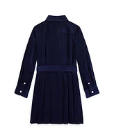 Polo Ralph Lauren Toddler and Little Girls Belted Pleated Corduroy Shirtdress