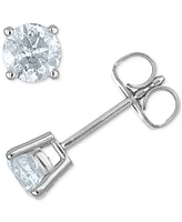 Diamond Four Prong Stud Earrings (/ ct. t.w