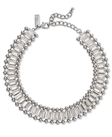 I.n.c. International Concepts Silver-Tone Baguette Crystal Choker Necklace, 13-1/2"+ 3" extender, Created for Macy's