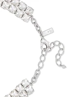 I.n.c. International Concepts Silver-Tone Square Stone Double-Row Statement Necklace, 17" + 3" extender, Created for Macy's