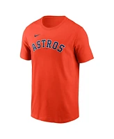 Nike Men's Alex Bregman Orange Houston Astros Fuse Name Number T-Shirt