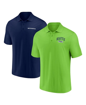 Fanatics Men's Seattle Seahawks Lockup Two-Pack Polo Set