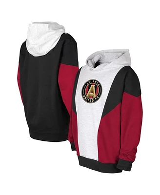 Outerstuff Big Boys and Girls Ash/Black Atlanta United Fc Champion League Fleece Pullover Hoodie