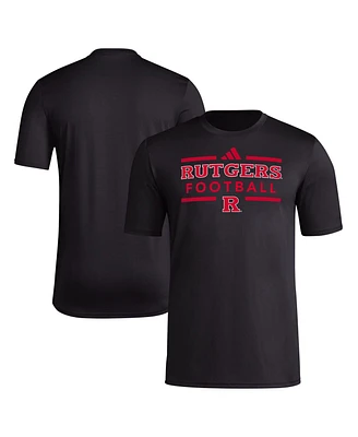 Adidas Men's Scarlet Rutgers Knights Locker Football Pre-Game Aeroready T-Shirt