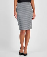 Kasper Women's Houndstooth Pencil Skirt