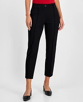 Kasper Women's Mid Rise Straight Leg Pull-On Pants