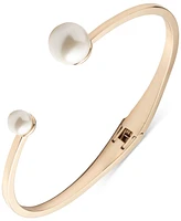 Emily in Paris Gold-Tone Imitation Pearl Cuff Bracelet