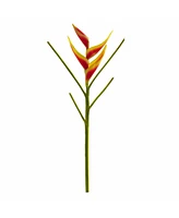Slickblue Exotic Heliconia Artificial Flower for Bold Decor (Set of 4)