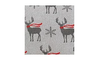 C&F Home 20" x 20" Deer Scarf Christmas Holiday Knitted Throw Pillow