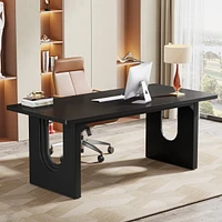 Tribesigns Modern Executive Desk, 70.9" Large Office Computer Desk, Conference Table Meeting Room Table, Simple Workstation Business Furniture for Hom