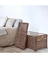 Jonathan Y Jacob Handwoven Wicker Storage Trunk