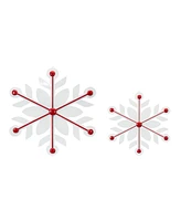 Slickblue Iron Metal Snowflake Wall Hanging (Set of 2)