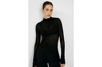 Marcella Women's Alicia Sheer Turtleneck