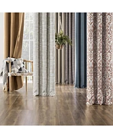 Sun Zero Parrish Distressed Grid Thermal Extreme 100% Blackout Grommet Curtain Panel, 40" x 84"