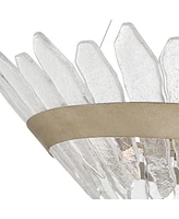 Stiffel Hartford 29" Wide Gray Iron and Glass Modern Pendant Light