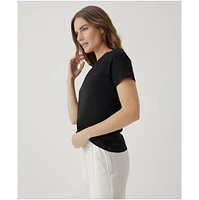 Pact Women's Organic Cotton Softspun Crew Neck Tee