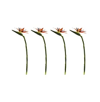 Slickblue Bird of Paradise Artificial Flower (Set of 4)