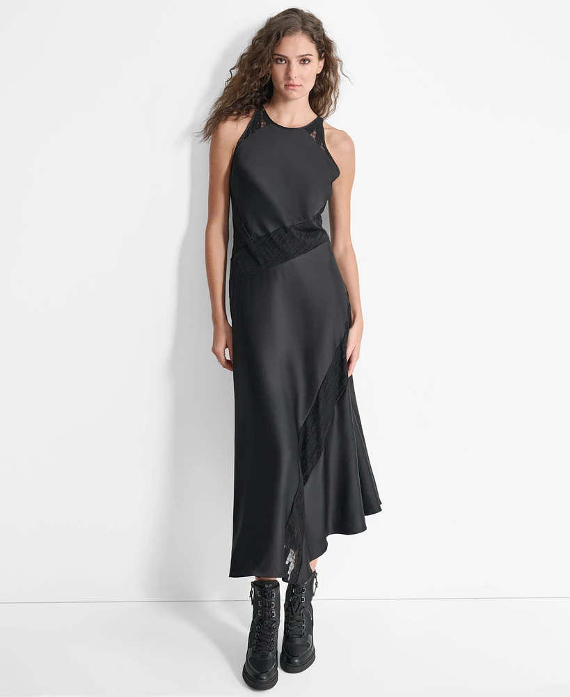 Dkny Women's Asymmetrical Drapey Midi Dress