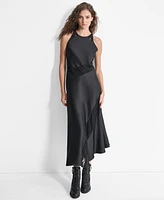 Dkny Women's Asymmetrical Drapey Midi Dress