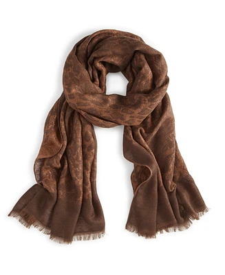 I.n.c. International Concepts Animal Print Jacquard Shine Wrap Scarf, Created for Macy's