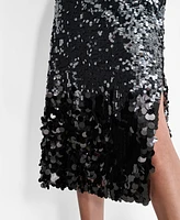 Dkny Women's Multi-Scale Sequin Pull-On Midi Skirt