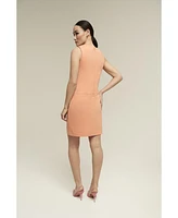 Isaac Mizrahi Women's Pocket Shift Dress Ponte