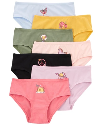 Carter's Big Girl 7 Pack Weekdays Hipster Stretch Cotton Undies