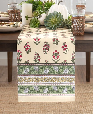 Elrene Nomad Harvest Block Print Table Runner, 13" x 70"