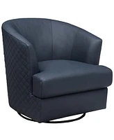 Abbyson Living 31" Top Grain Leather Swivel Chair