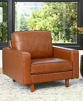 Abbyson Living 81" Mid-Century Leather Armchair