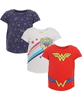 Dc Comics Toddler Girls Justice League Wonder Woman 3 Pack T-Shirts to