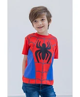 Marvel Boys Avengers Spider-Man Spider-Verse Spidey and His Amazing Friends 3 Pack T-Shirts to (2T - 18-20)