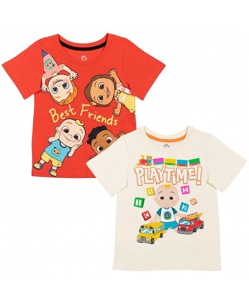 CoComelon Toddler Boys Nico Nina Cody Baby 2 Pack T-Shirts to