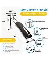 Total Gym Apex G1 Home Fitness Incline Weight Training with 6 Resistance Levels