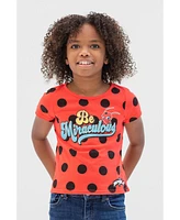 Miraculous Toddler Girls Ladybug Cat Noir Rena Rouge 2 Pack T-Shirts to