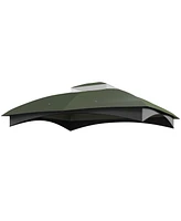 Outsunny Gazebo Canopy Replacement for 10' x 12' Patio Gazebo, Dark Blue