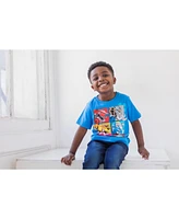 Power Rangers Boys Red Yellow Blue Black Pink 3 Pack T-Shirts to