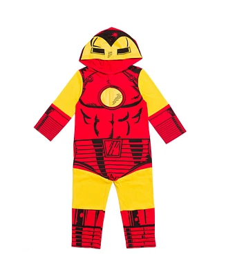 Marvel Toddler Boys Avengers Spider-Verse Spider-Man Venom Iron Man Zip Up Cosplay Coverall Newborn to