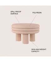 Jonathan Y Rashida Contemporary Minimalist Curvy Low Indoor/Outdoor Accent Table
