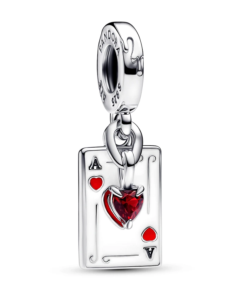 Pandora Sterling Silver Disney Villains Queen of Hearts Double Dangle Charm