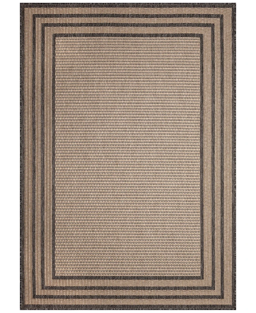 Liora Manne' Monaco Striped Border 6'6"x9'4" Area Rug