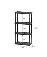 Iris 4-Tier Shelving Unit, Black
