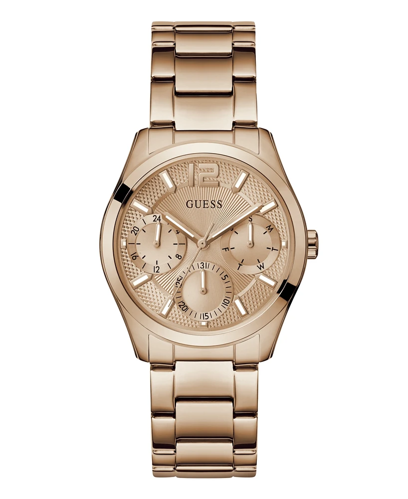 Guess Women's Multi-Function Rose Gold Stainless Steel Watch 38mm