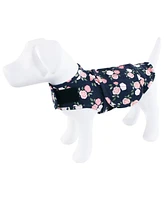 Luvable Friends Pet Thunder Anxiety Jacket, Navy Floral