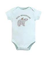 Touched by Nature Baby Boys Organic Cotton Bodysuits, Dreamy Woodland