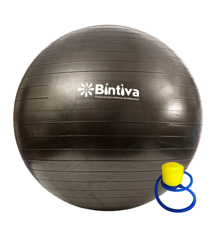 Bintiva Anti-burst Exercise Stability Yoga Ball for Fitness 55cm - Red