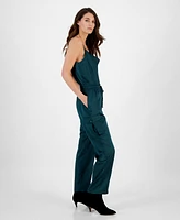 Tahari Asl Women's High Rise Drawstring-Waist Cargo Pants